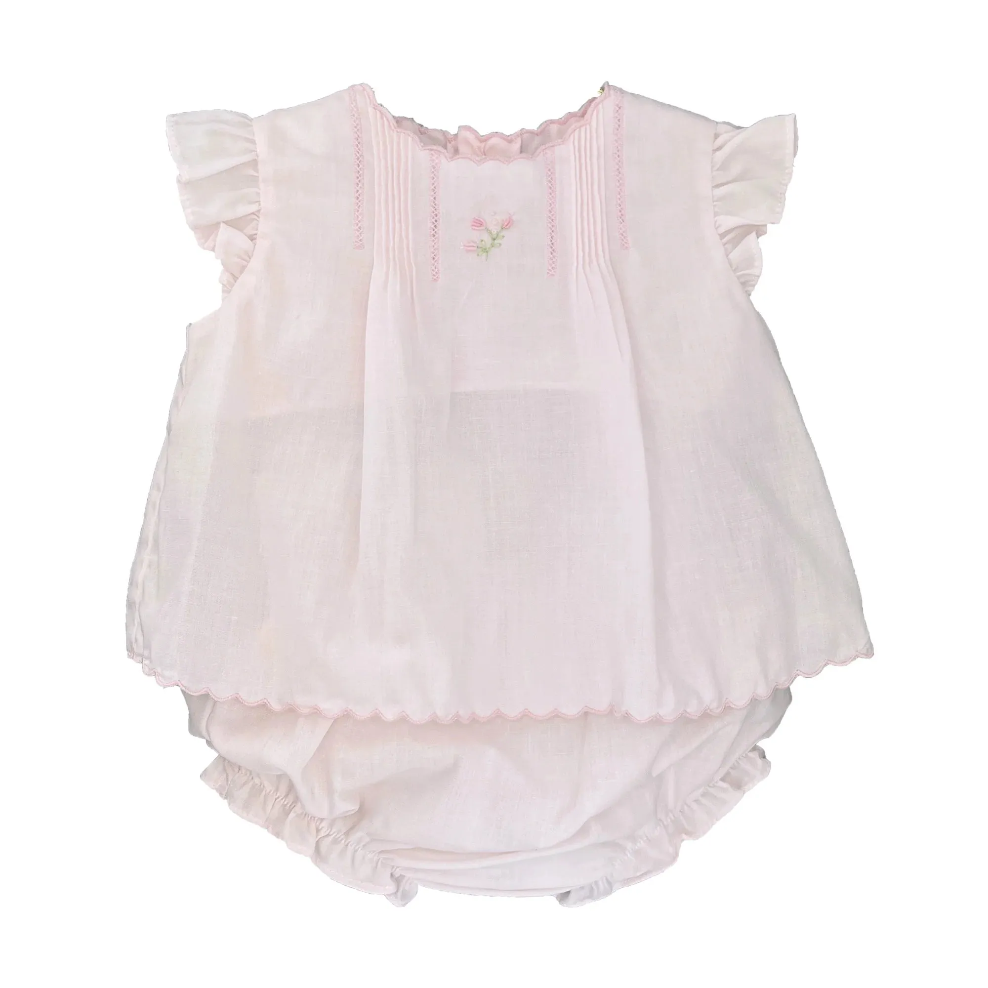 Petit Ami Flower Embroidered Heirloom Diaper Set #5662