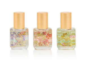 PETITE FLORAL TRIO ~ Rose Quartz, Turquoise, and Moonstone Organic Perfume Oil Extract Gift Set by Sage
