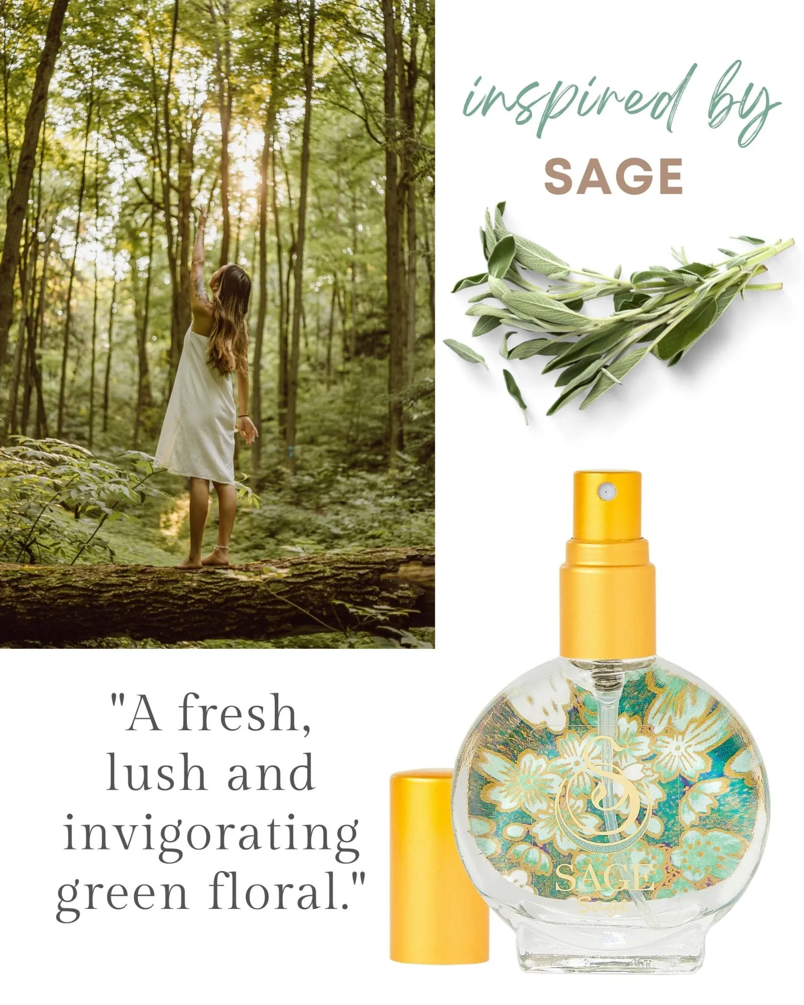 PETITE FRESH TRIO ~ Diamond, Sage, and Turquoise Organic Eau de Toilette Mini Gift Set by Sage