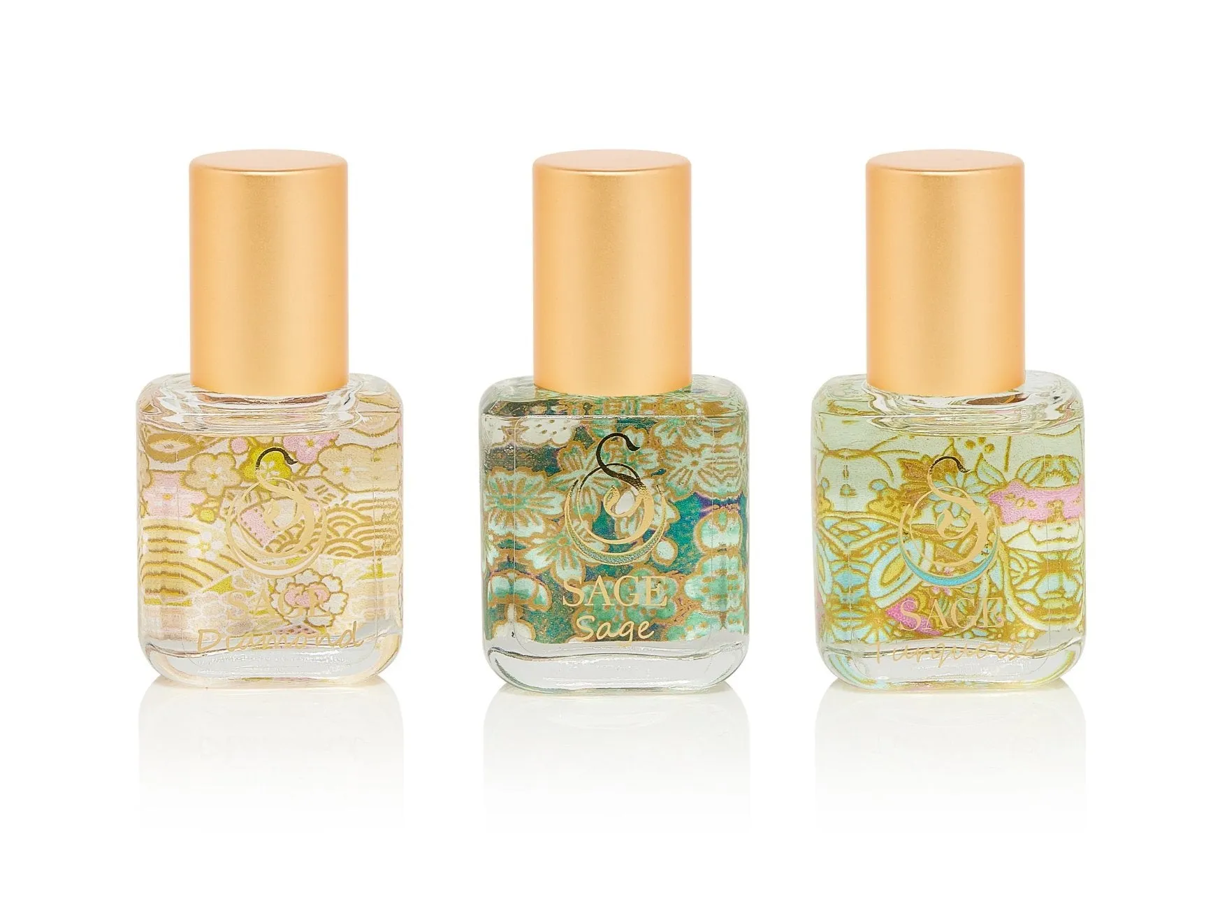 PETITE FRESH TRIO ~ Diamond, Sage, and Turquoise Organic Perfume Oil Extract Gift Set by Sage