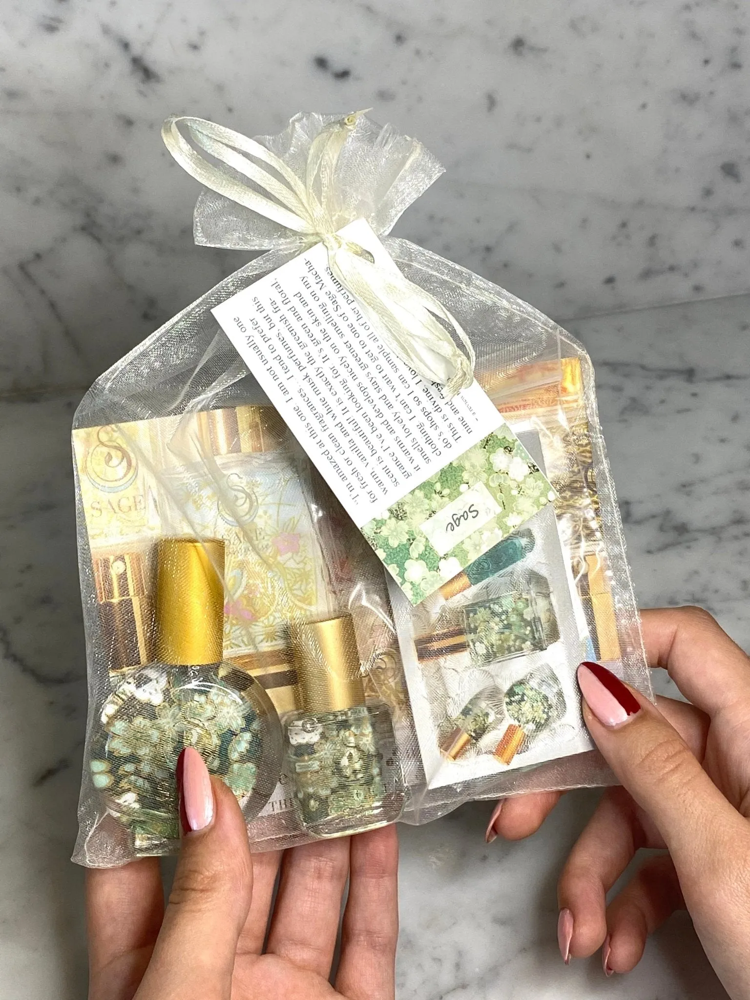 PETITE FRESH TRIO ~ Diamond, Sage, and Turquoise Organic Perfume Oil Extract Gift Set by Sage