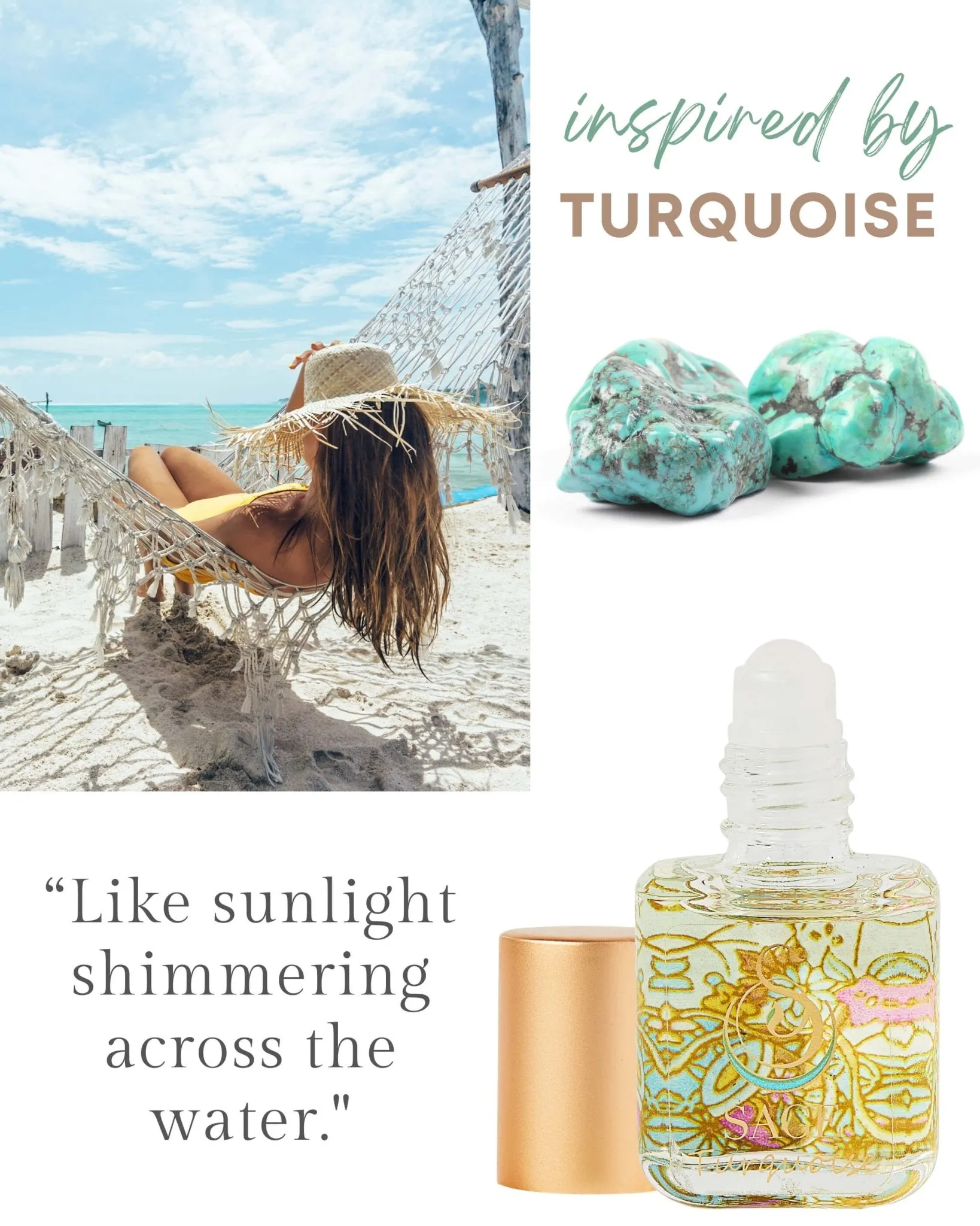 PETITE FRESH TRIO ~ Diamond, Sage, and Turquoise Organic Perfume Oil Extract Gift Set by Sage