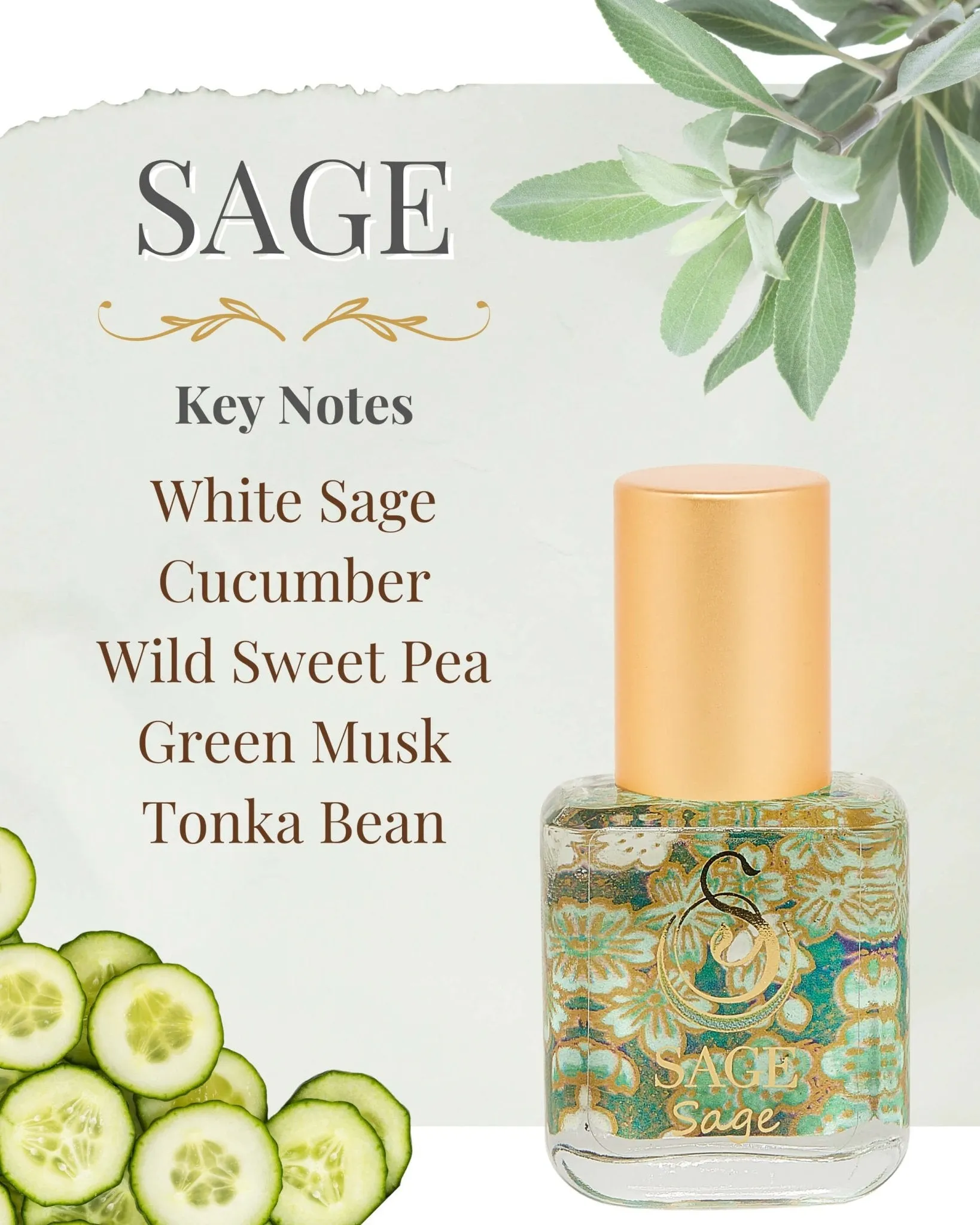 PETITE FRESH TRIO ~ Diamond, Sage, and Turquoise Organic Perfume Oil Extract Gift Set by Sage