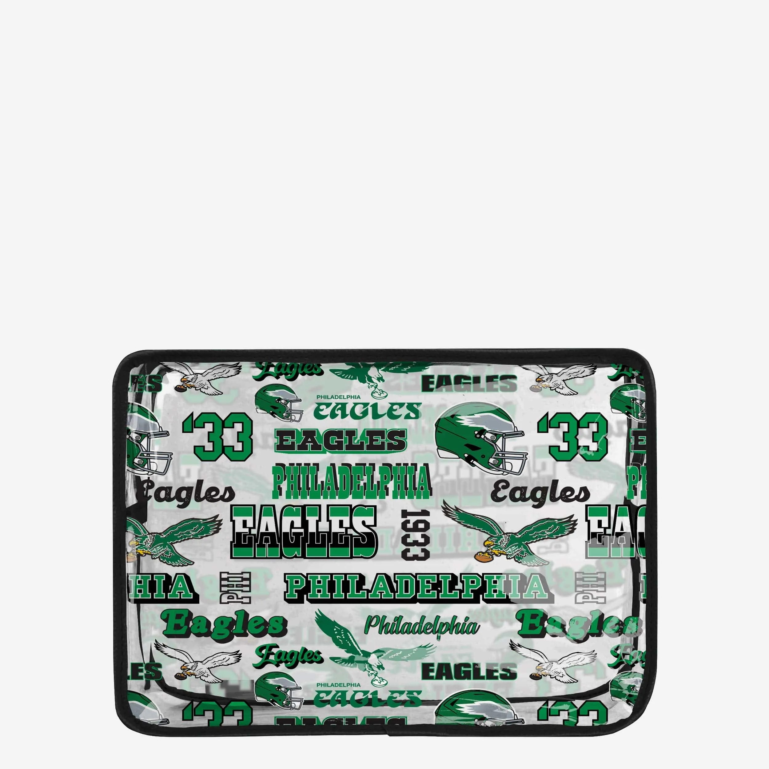 Philadelphia Eagles Repeat Retro Print Clear Cosmetic Bag