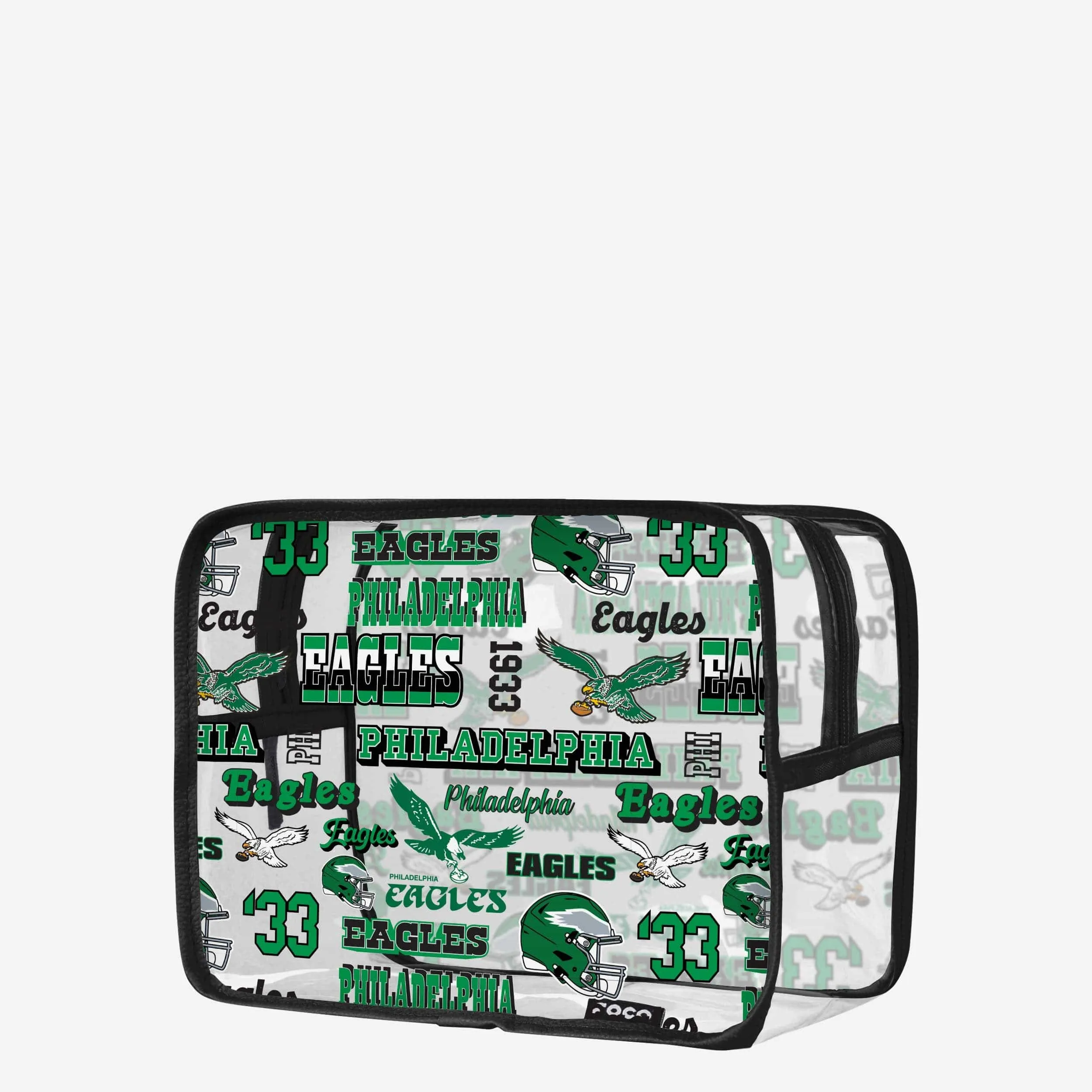 Philadelphia Eagles Repeat Retro Print Clear Cosmetic Bag