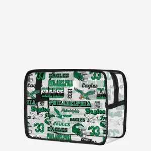 Philadelphia Eagles Repeat Retro Print Clear Cosmetic Bag