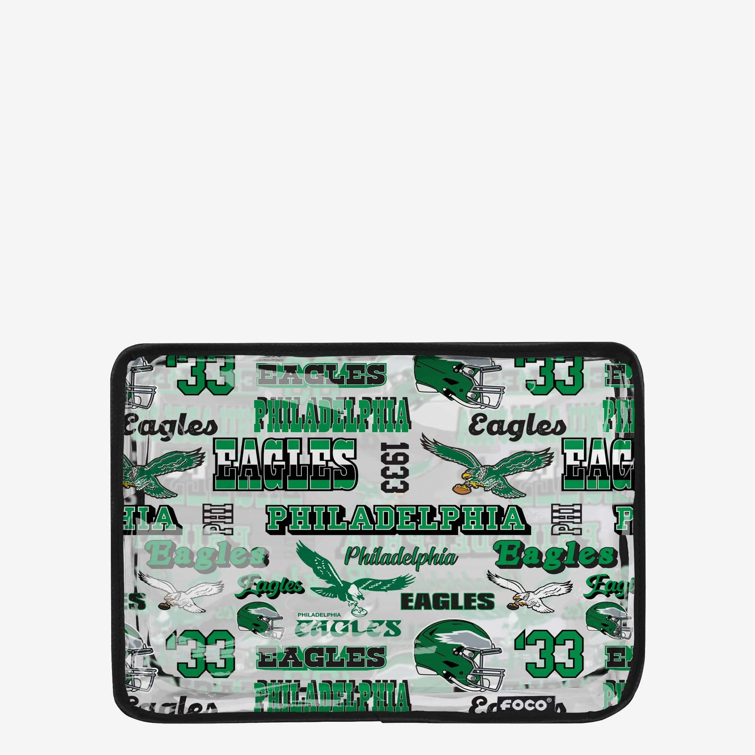 Philadelphia Eagles Repeat Retro Print Clear Cosmetic Bag