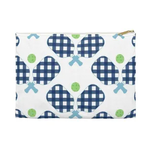 Pickleball Small Flat Zip Pouch: Navy