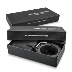 Pierre Cardin Leather Wallet  Belt Gift Set