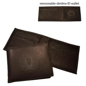 Pike Brown Leather Crest Bi-Fold Wallet