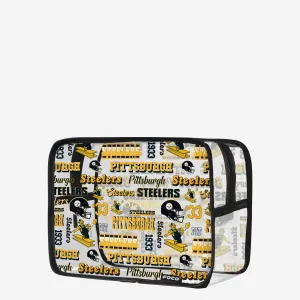 Pittsburgh Steelers Repeat Retro Print Clear Cosmetic Bag