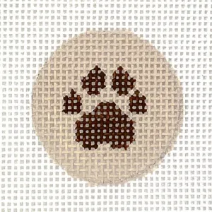 PKR-33: Planet Earth Key Ring Insert – Paw Print – brown on tan