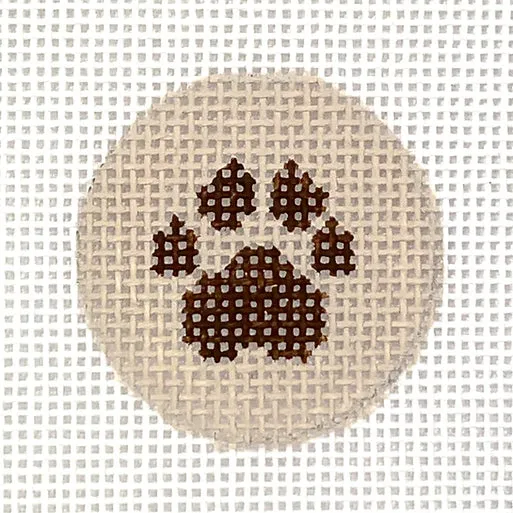 PKR-33: Planet Earth Key Ring Insert – Paw Print – brown on tan