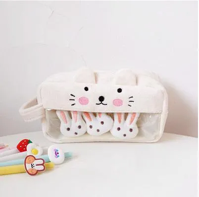 Plush Cute Pencil Case Kawaii Large Capacity Pencilcase