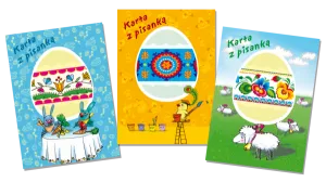 Polish Easter Cards with Easter Egg Wrap, Set of 3