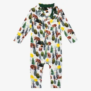 Posh Peanut Archer L/S Collared Henley Long Romper