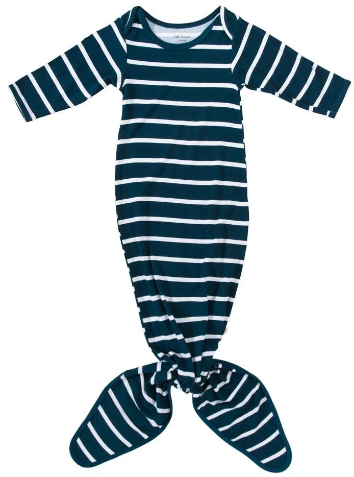 Posh Peanut Blue & White Stripe Knotted Gown