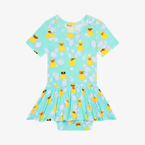 Posh Peanut Ducky S/S Basic Twirl Skirt Bodysuit