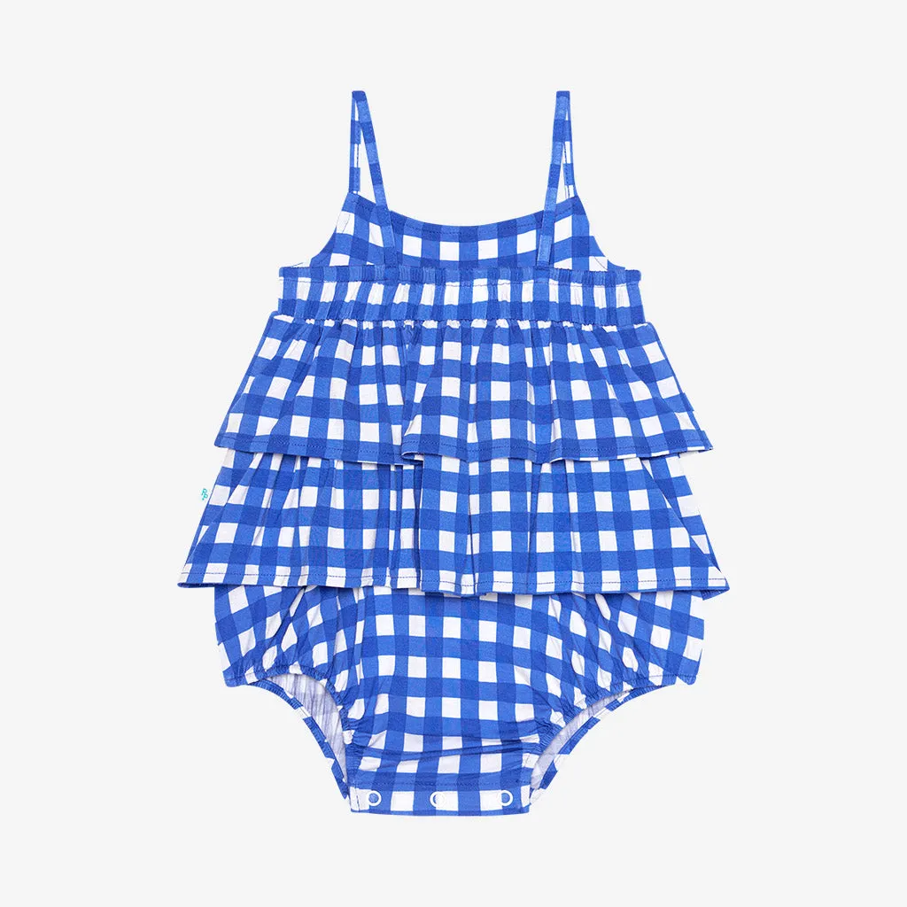 Posh Peanut Joshua Basic Ruffled Spaghetti Romper