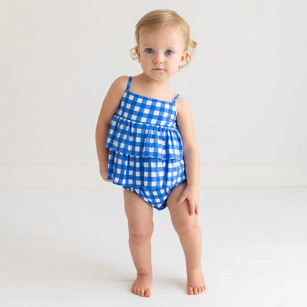 Posh Peanut Joshua Basic Ruffled Spaghetti Romper