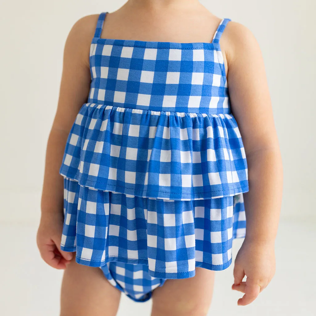Posh Peanut Joshua Basic Ruffled Spaghetti Romper