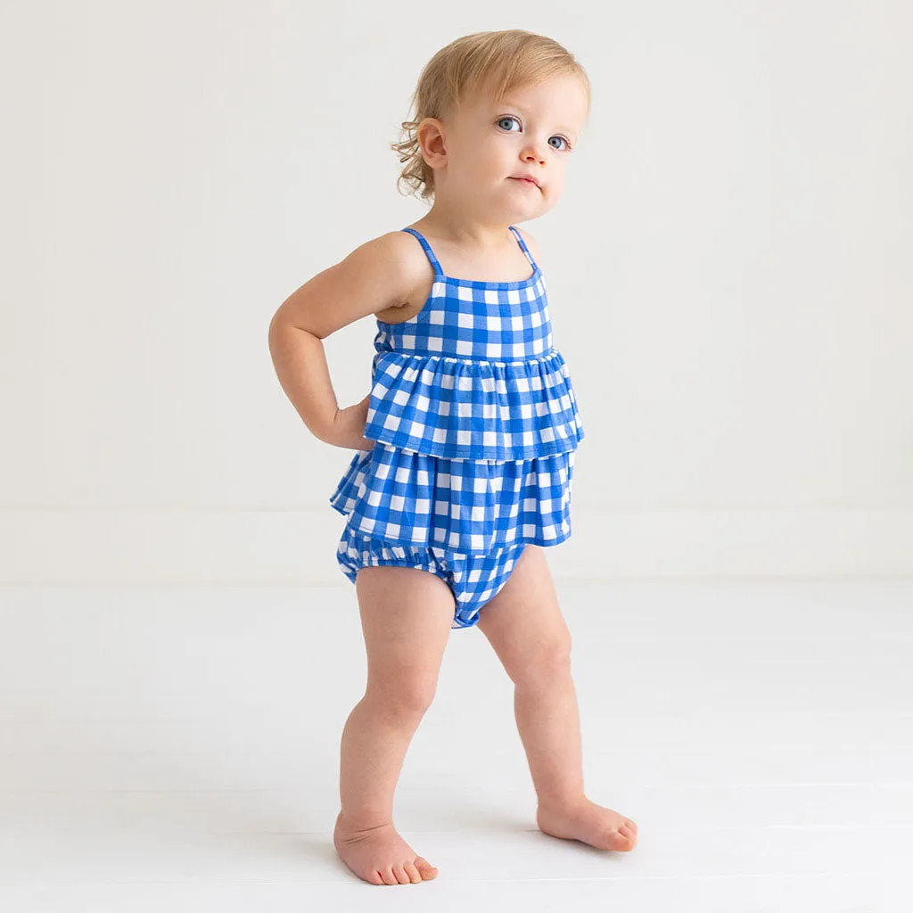 Posh Peanut Joshua Basic Ruffled Spaghetti Romper