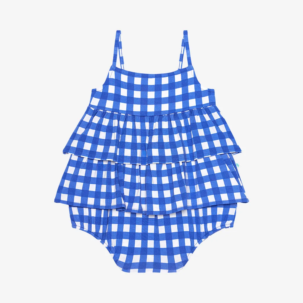 Posh Peanut Joshua Basic Ruffled Spaghetti Romper