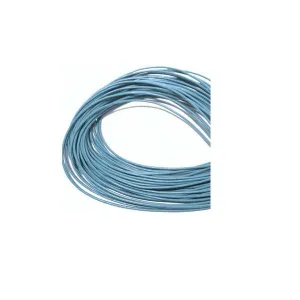 Premium Greek Round Natural Leather Cord - Blue, Light [EOL]