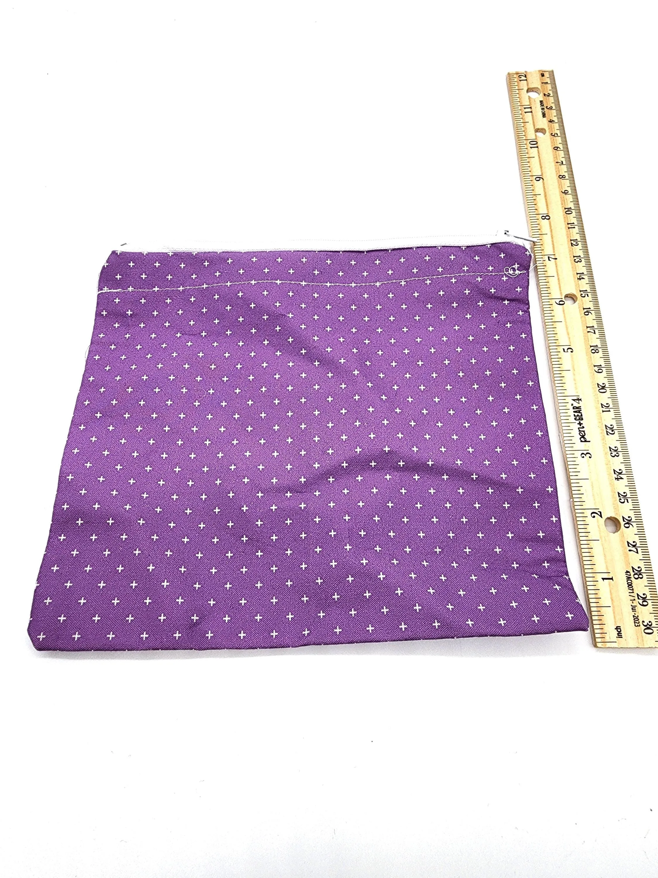 Purple Cross Zip Pouch
