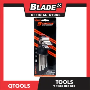 QTools 9 Piece Hex Key