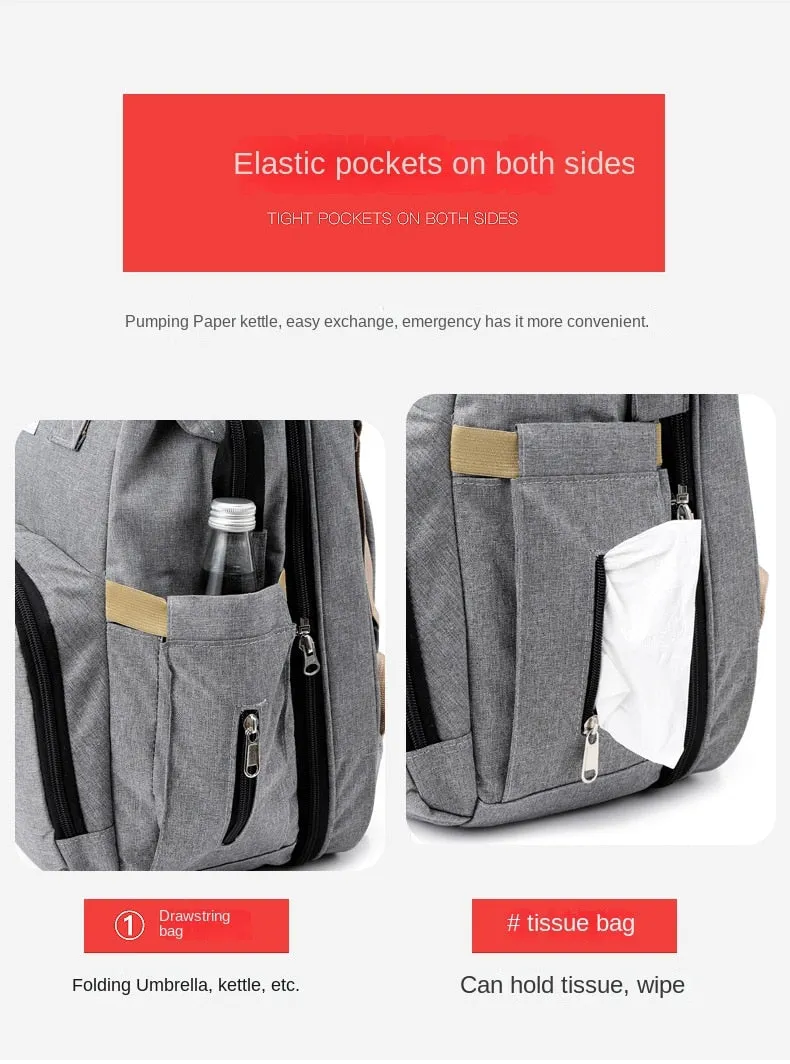 Realaiot Diaper Bag Backpack, Multifunction Travel Back Pack Maternity Baby Changing Bags, Large Capacity, Waterproof &amp; Portable