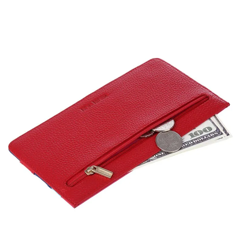 Realaiot Genuine Leather Women Card Holder Patchwork Leather Credit Card Case Wallet