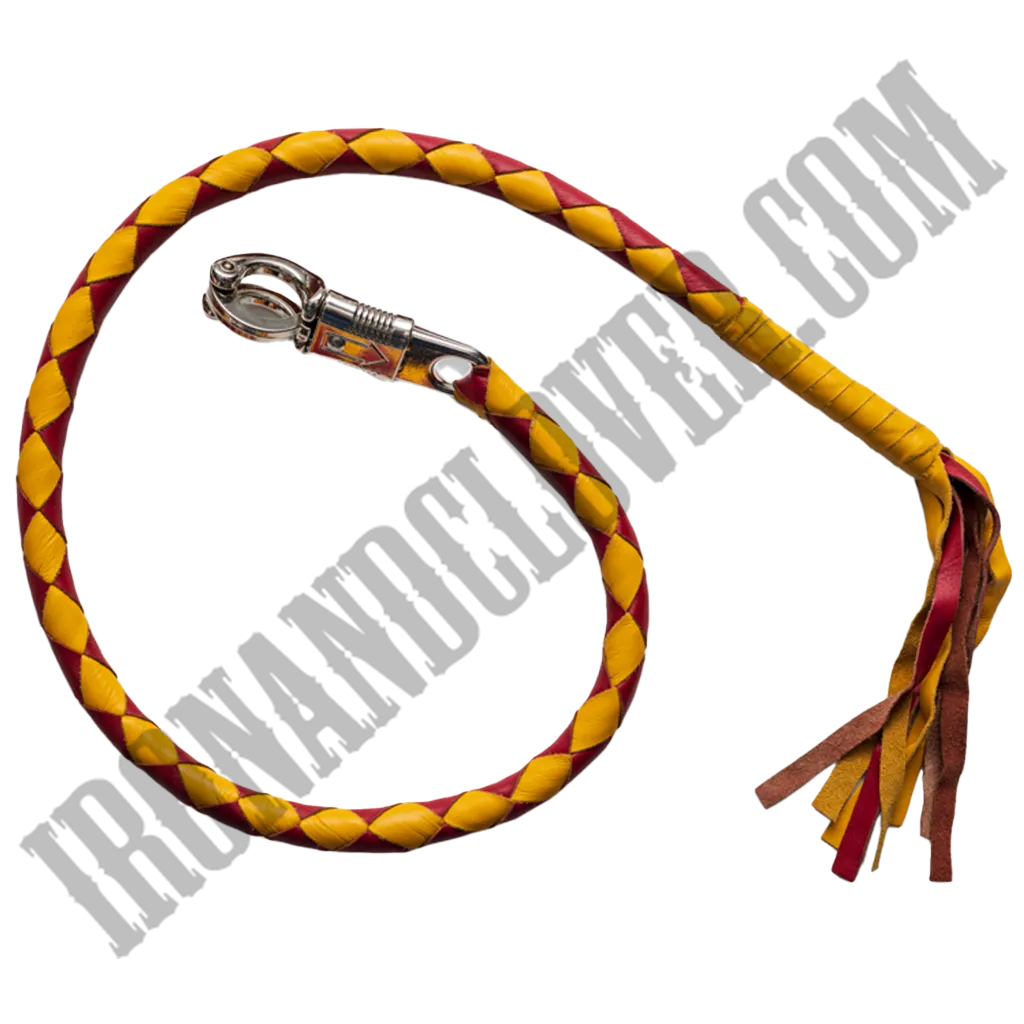Red & Gold Leather Get Back Whip