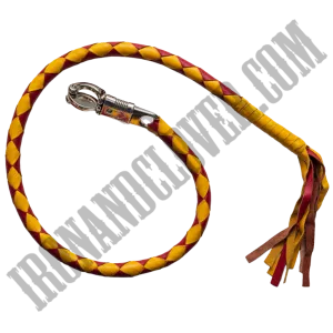 Red & Gold Leather Get Back Whip