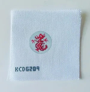 Red Dragon Key Fob Insert Canvas