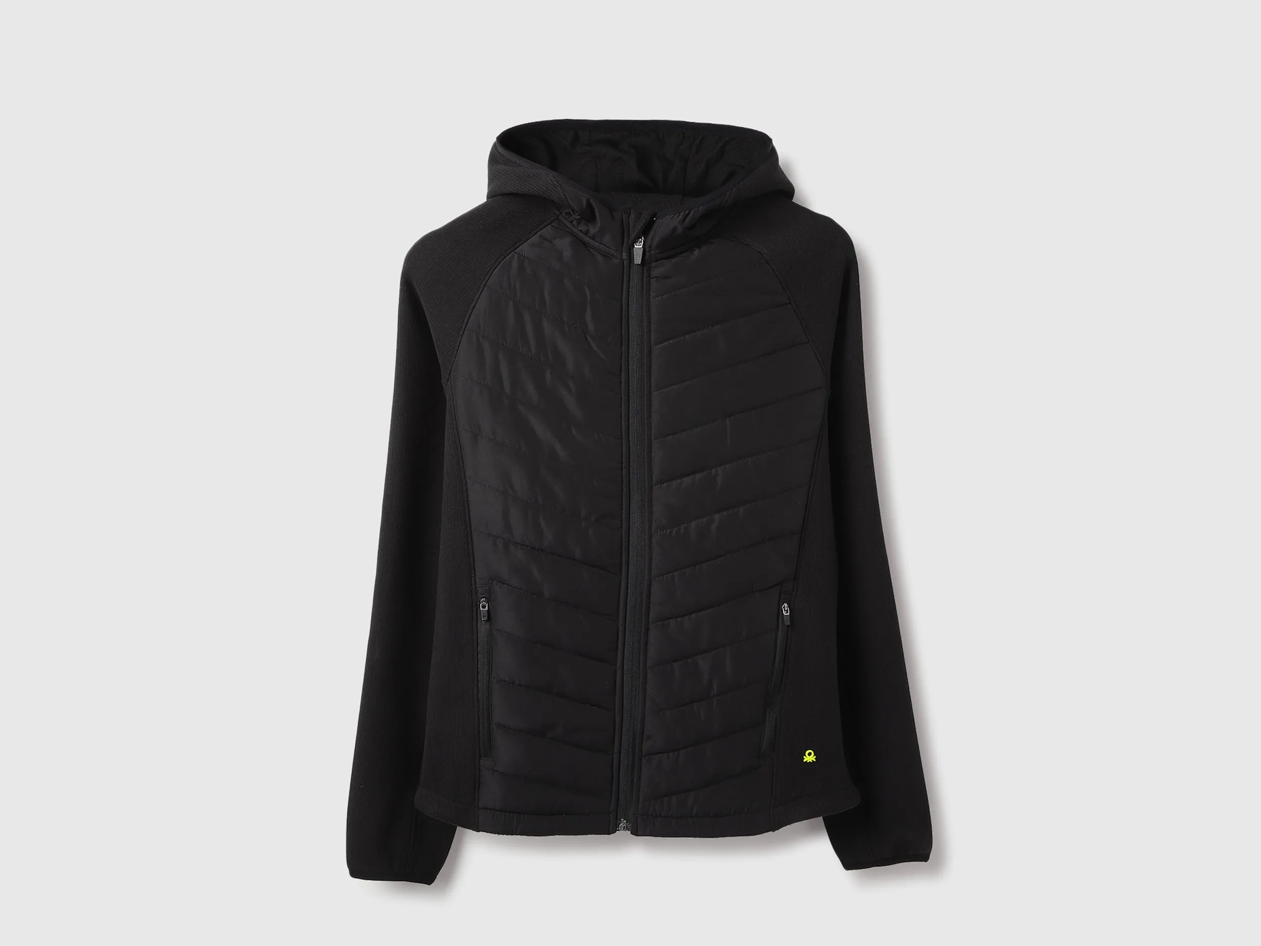 Regular Fit Hooded Neck Textured Sweatshirt