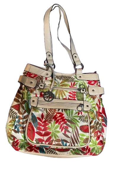 Ricardo Beverly Hills Tropical Print Nylon Shoulder Bag