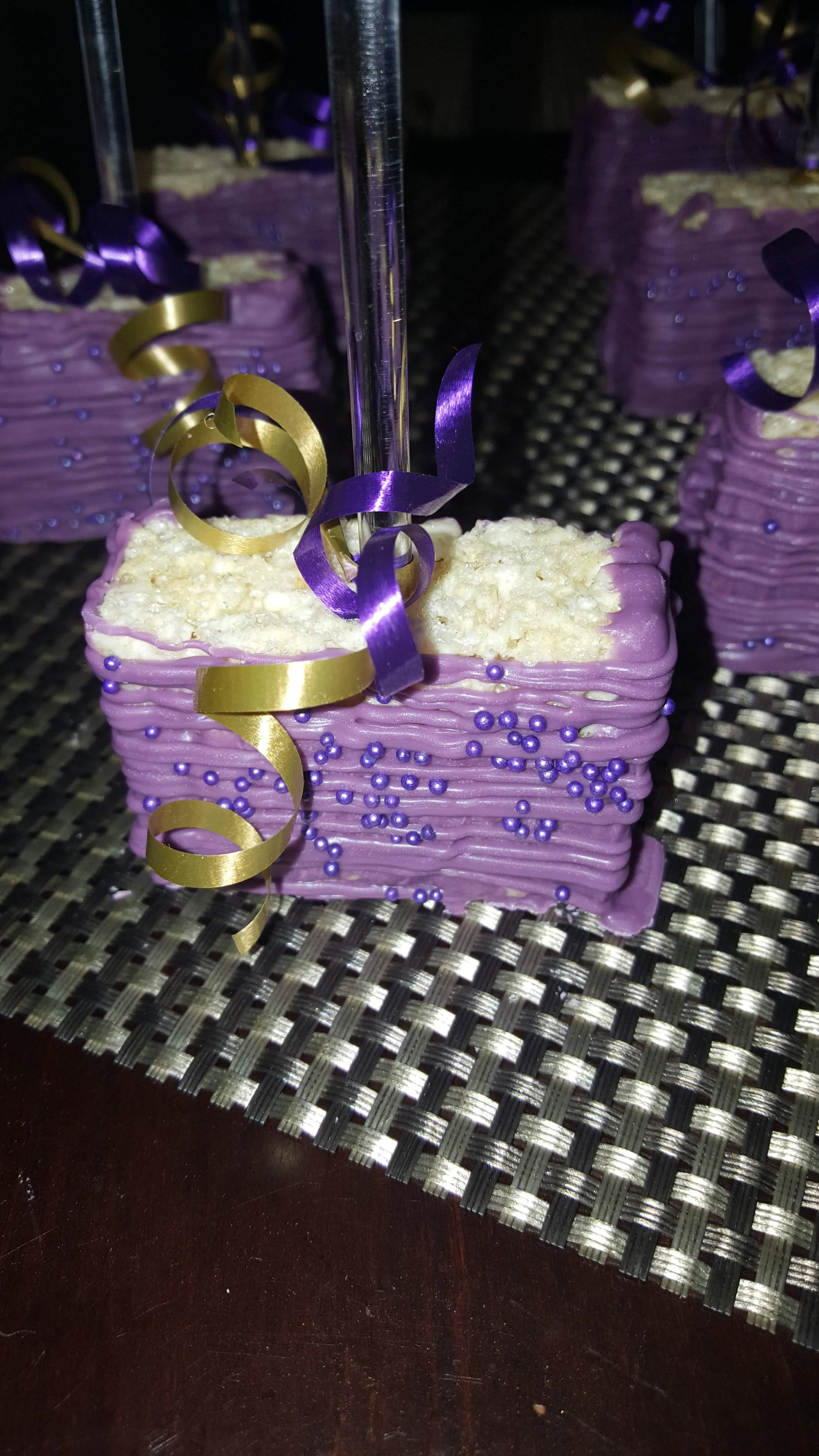 Rice Krispie Treats - Chocolate Covered/Dipped (Purple)
