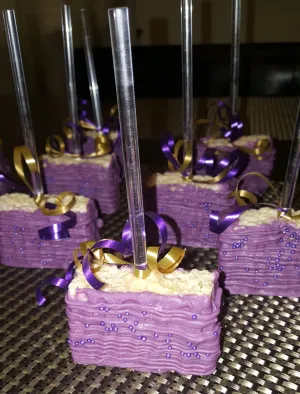 Rice Krispie Treats - Chocolate Covered/Dipped (Purple)