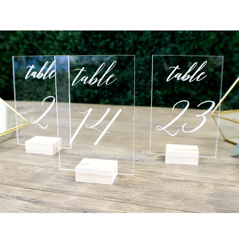 Romantic Table Card with Holders for Wedding Party