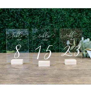 Romantic Table Card with Holders for Wedding Party