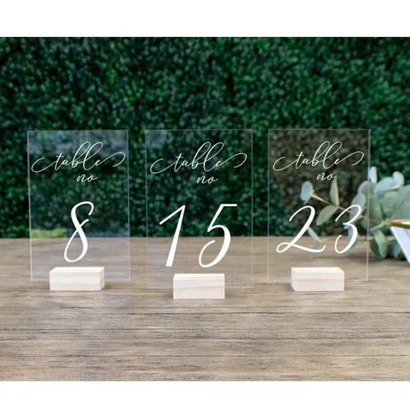 Romantic Table Card with Holders for Wedding Party