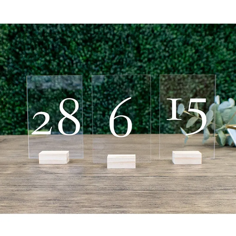 Romantic Table Card with Holders for Wedding Party