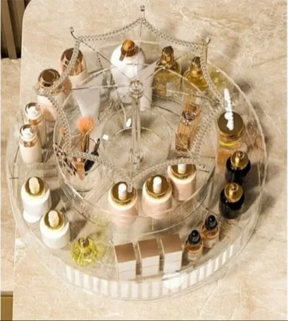 Round Cosmetic Display Storage Box