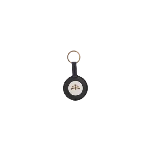 Round Tuscany Leather Key Ring by Makebe