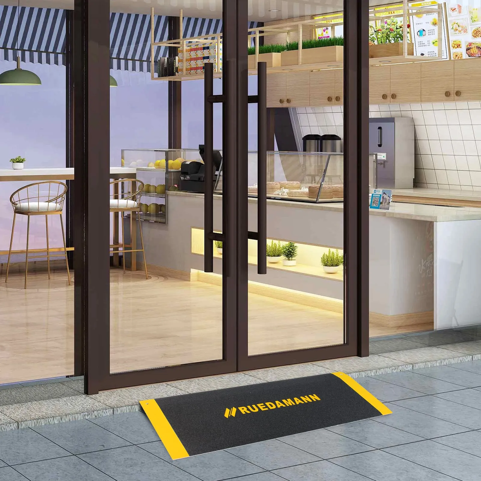 Ruedamann®Threshold Ramp Aluminum with Portable and Anti-Slip Surface