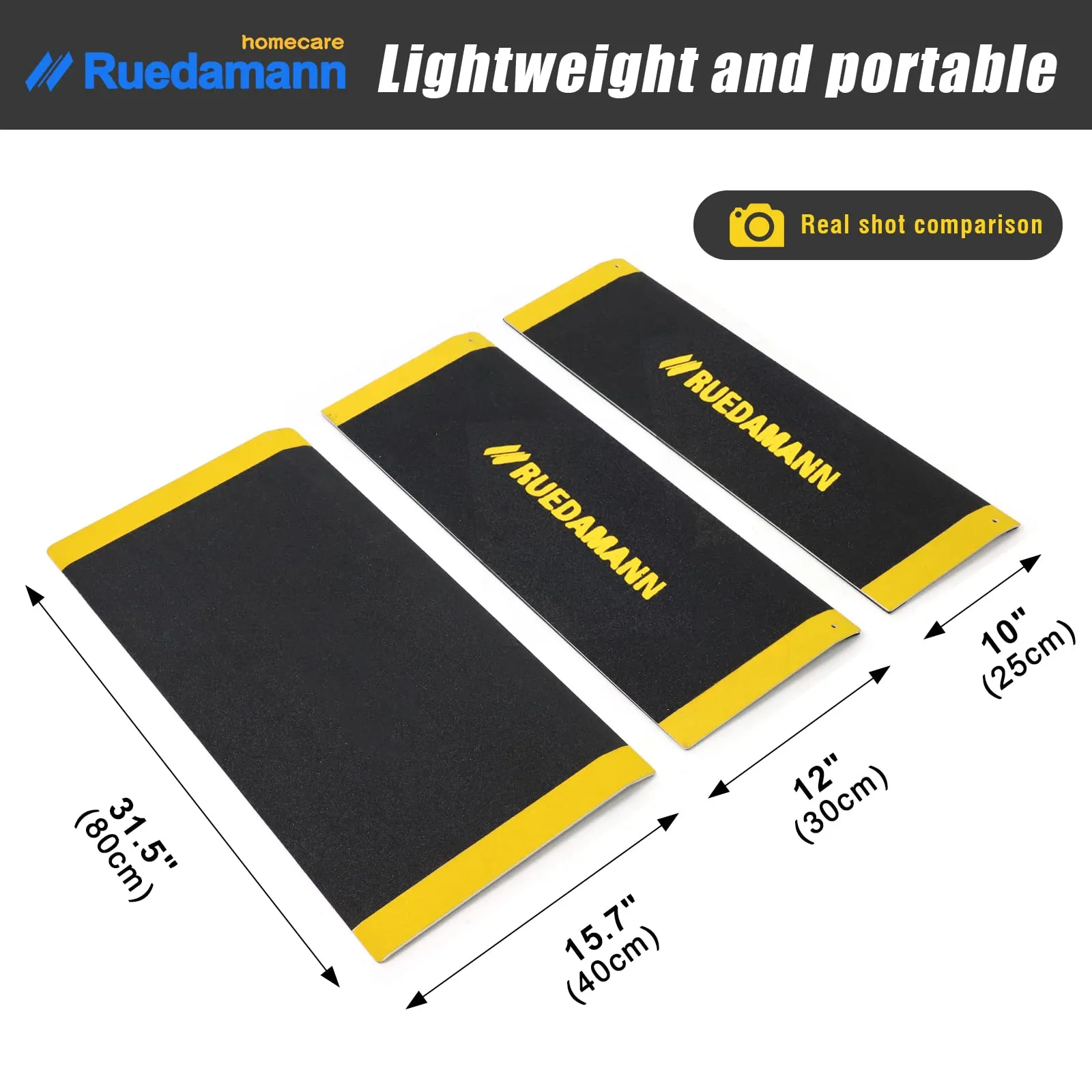 Ruedamann®Threshold Ramp Aluminum with Portable and Anti-Slip Surface