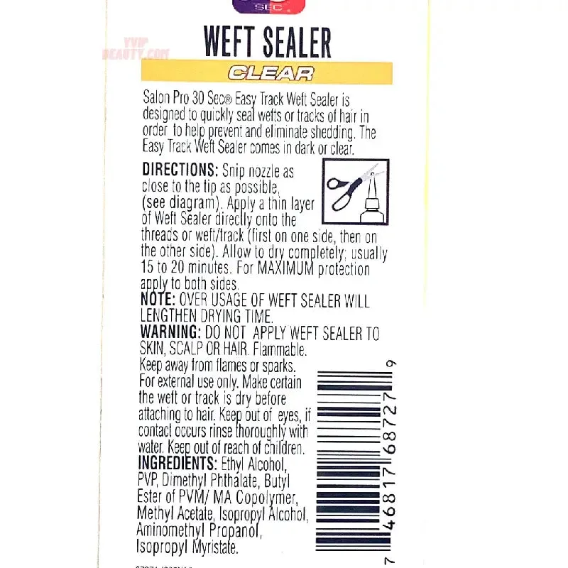 Salon Pro 30 Sec Easy Track Weft Sealer Clear 1oz