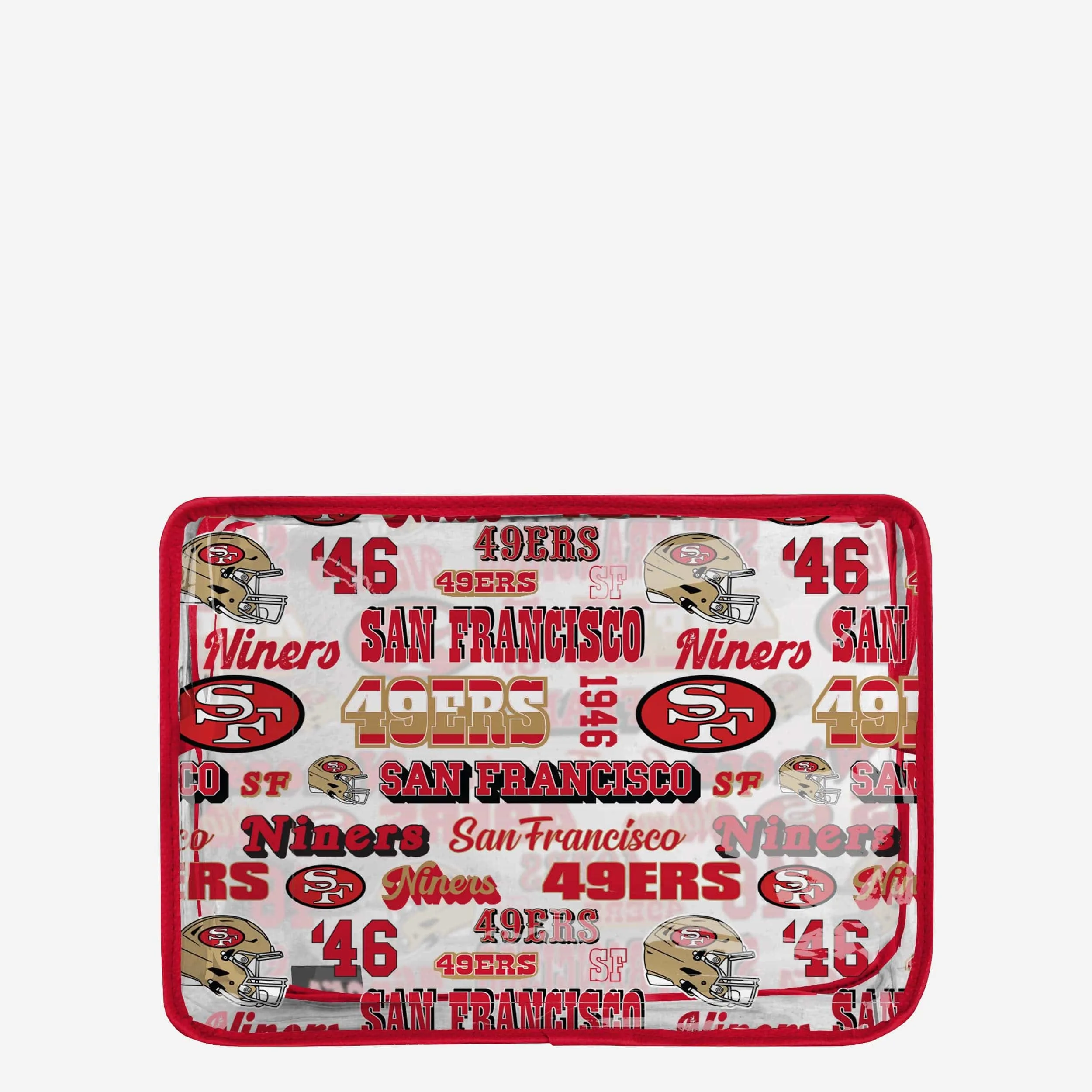 San Francisco 49ers Repeat Retro Print Clear Cosmetic Bag