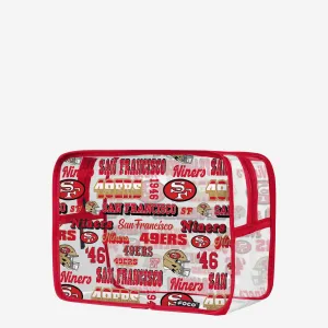 San Francisco 49ers Repeat Retro Print Clear Cosmetic Bag